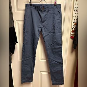 J Crew Men’s Slim Fit Flex Blue Chino Pants 32wx33l